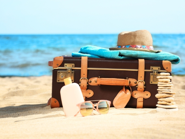 Luggage on the Beach