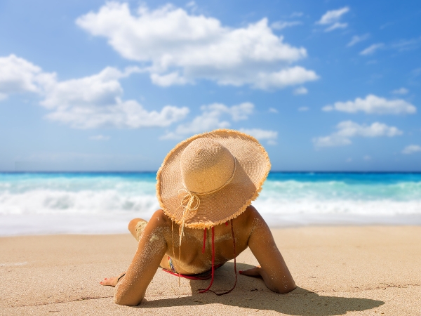Woman Relaxing on the Beach